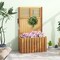 Wooden Raised Garden Bed with Privacy Screen - 25" L x 13" W x 41" H